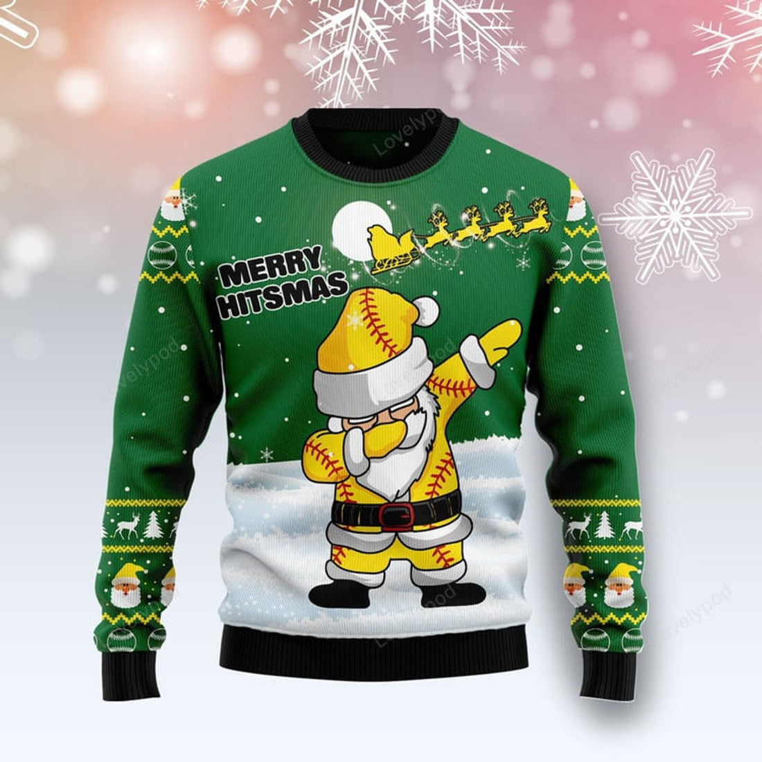 FUNSTUFFPRINT Merry Hitsmas Ugly Christmas Sweater For Men & Women Ugly Sweater
