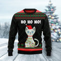 FUNSTUFFPRINT Ho Ho No Cute Cat Funny Ugly Christmas Sweater For Men & Women Adult, Christmas Gifts Ugly Sweater