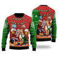FUNSTUFFPRINT Santa Claus Drunk Merry Xmas Funny Ugly Christmas Sweater For Men & Women Ugly Sweater