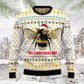 FUNSTUFFPRINT Bee Merry Christmas Ugly Christmas Sweater Gift For Men & Women Adult Ugly Sweater