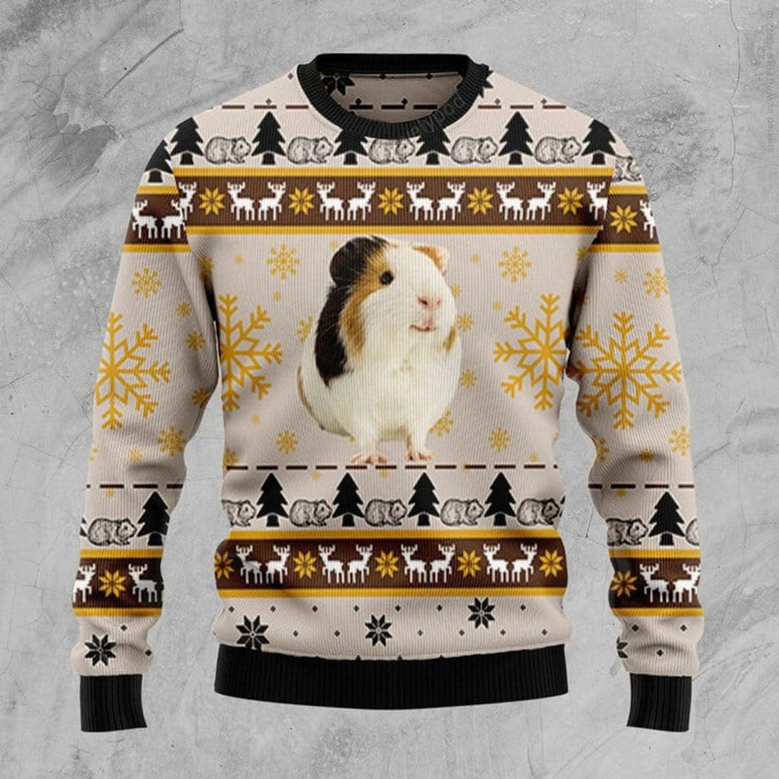 FUNSTUFFPRINT Cute Hedgehog Ugly Christmas Sweater Gift For Men & Women Adult Ugly Sweater