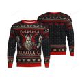 FUNSTUFFPRINT Viking Fa-La-La-La-La Valhalla-La Ugly Christmas Sweater Ugly Sweater
