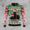 FUNSTUFFPRINT Black Cat Oh Christmas Tree Ugly Christmas Sweater Ugly Sweater
