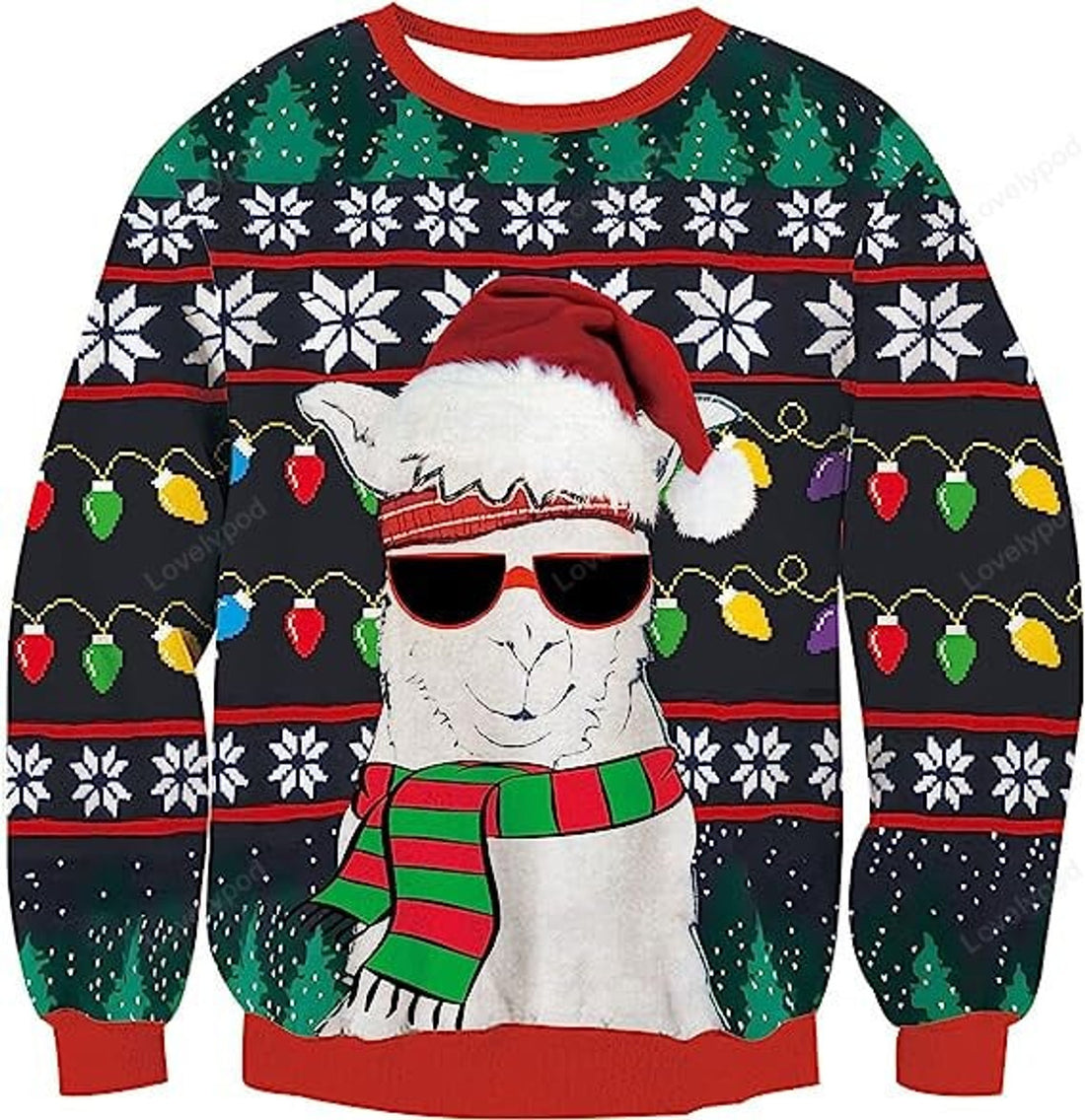 FUNSTUFFPRINT Ugly Christmas Sweater Men Xmas Holiday Party Women Knitted Pullover Top for men and women Ugly Sweater