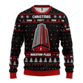 FUNSTUFFPRINT Nakatomi Plaza Merry Christmas Ugly Christmas Sweater For Men & Women Adult Ugly Sweater