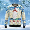 FUNSTUFFPRINT White Bear Funny Ugly Christmas Sweater For Men & Women Adult Adult Ugly Sweater