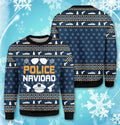 FUNSTUFFPRINT Police Navidad Xmas Ugly Christmas Sweater Ugly Sweater