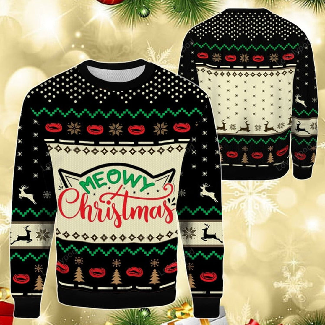 FUNSTUFFPRINT Bear Beer Campfire Yellow Wool 3D Sweater for men and women Ugly Sweater