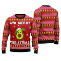FUNSTUFFPRINT Avo Merry Christmas Ugly Sweatshirt Christmas 3D Sweater Christmas Ugly Sweater
