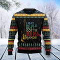 FUNSTUFFPRINT Guitar Old Vintage Ugly Christmas Sweater For Men & Women Adult Ugly Sweater