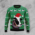 FUNSTUFFPRINT Funny Cow Ugly Christmas Sweater For Ugly Sweater
