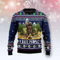FUNSTUFFPRINT Camping I Hate People Ugly Christmas Sweater For Men & Women Ugly Sweater