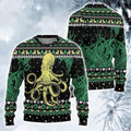 FUNSTUFFPRINT Octopus Ugly Christmas Sweater, Christmas Ugly Sweater, Octopus Cool Ugly Sweater, Octopus Christmas Shirt Ugly Sweater