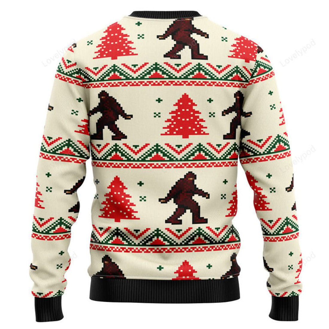 FUNSTUFFPRINT Amazing Bigfoot Ugly Christmas Sweater, Ugly Christmas Sweater Sweatshirt, Christmas gift Ugly Sweater