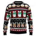 FUNSTUFFPRINT Penguin Group Ugly Christmas Sweater, Christmas apparel, Xmas gift for adult Ugly Sweater