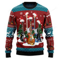 FUNSTUFFPRINT Guitar Christmas Ugly Christmas Sweater, Christmas apparel, Xmas gift for adult Ugly Sweater