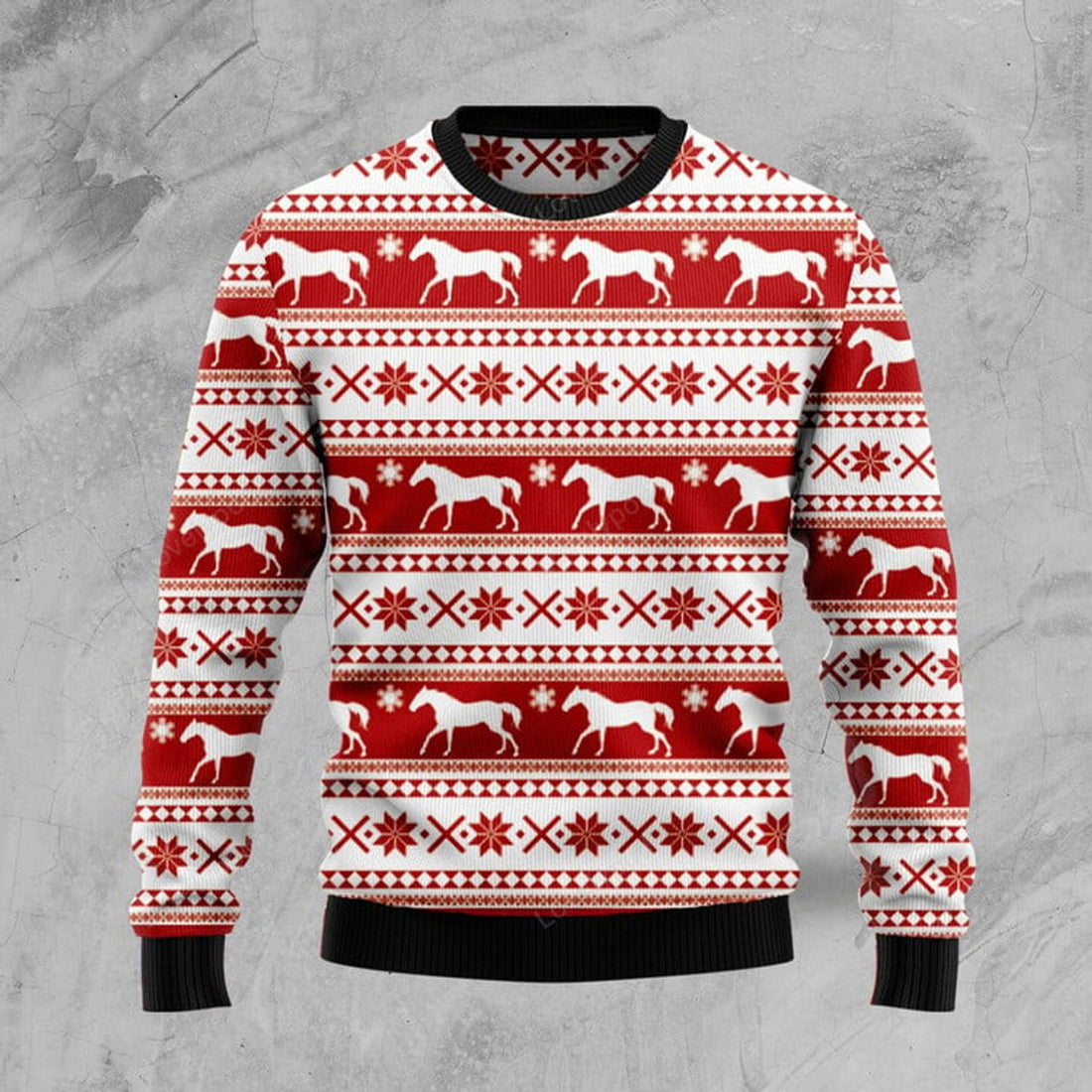 FUNSTUFFPRINT Amazing Horse Ugly Christmas Sweater, Christmas apparel, Christmas gift for adult Ugly Sweater