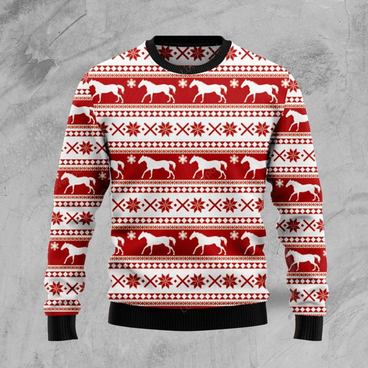 FUNSTUFFPRINT Amazing Horse Ugly Christmas Sweater, Christmas apparel, Christmas gift for adult Ugly Sweater