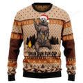 FUNSTUFFPRINT Bear Camping Christmas Ugly Christmas Sweater Ugly Sweater