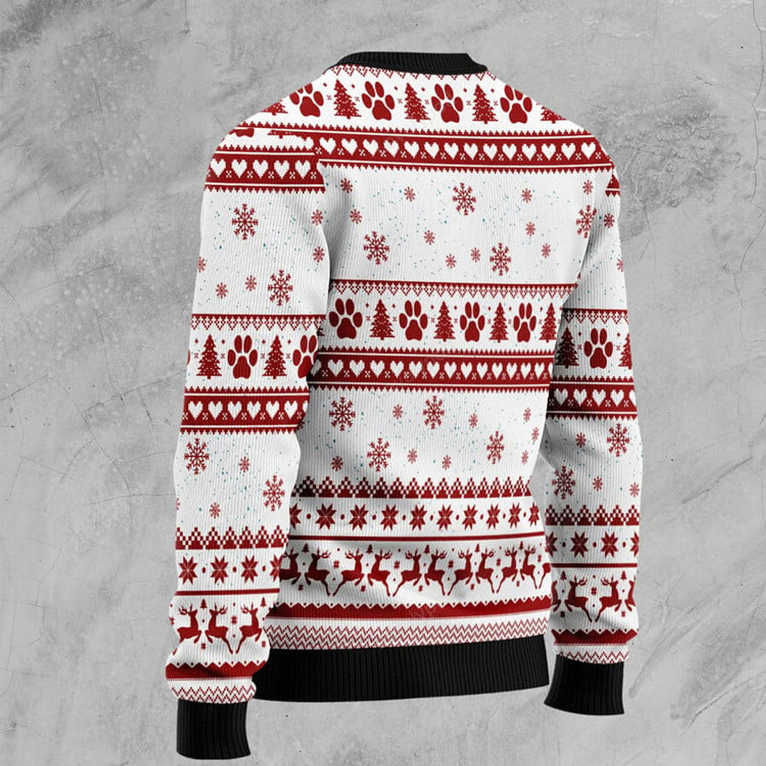 FUNSTUFFPRINT Black Cat Gloves Ugly Christmas Sweater for men and women, Christmas gift for Family Ugly Sweater