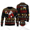 FUNSTUFFPRINT Drinking With Claus Ugly Christmas Sweater For Men & Women Ugly Sweater