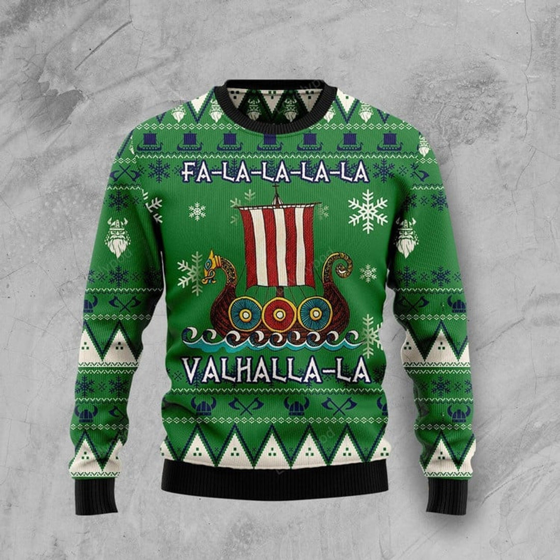 FUNSTUFFPRINT Amazing Viking Ugly Christmas Sweater For Men & Women Adult Ugly Sweater