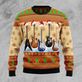 FUNSTUFFPRINT Guitar Xmas Ugly Christmas Sweater For Men & Women Ugly Sweater
