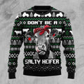 FUNSTUFFPRINT Cow Heifer Ugly Christmas Sweater For Men & Women Adult Ugly Sweater