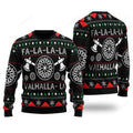 FUNSTUFFPRINT Viking Valhalla Xmas Ugly Christmas Sweater For Men & Women Ugly Sweater