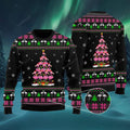 FUNSTUFFPRINT Funny Flamingo Tree Ugly Christmas Sweater For Men & Women Ugly Sweater