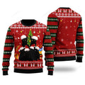FUNSTUFFPRINT Black Cat Family Christmas Ugly Christmas Sweater, Christmas shirt, Gift for cat lover Ugly Sweater