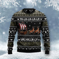 FUNSTUFFPRINT Fa-la-la-valhalla Viking Ugly Christmas Sweater For Men & Women Ugly Sweater