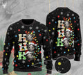 FUNSTUFFPRINT Heifer Cow Ho Ho Ho Ugly Christmas Sweater For Men & Women Ugly Sweater