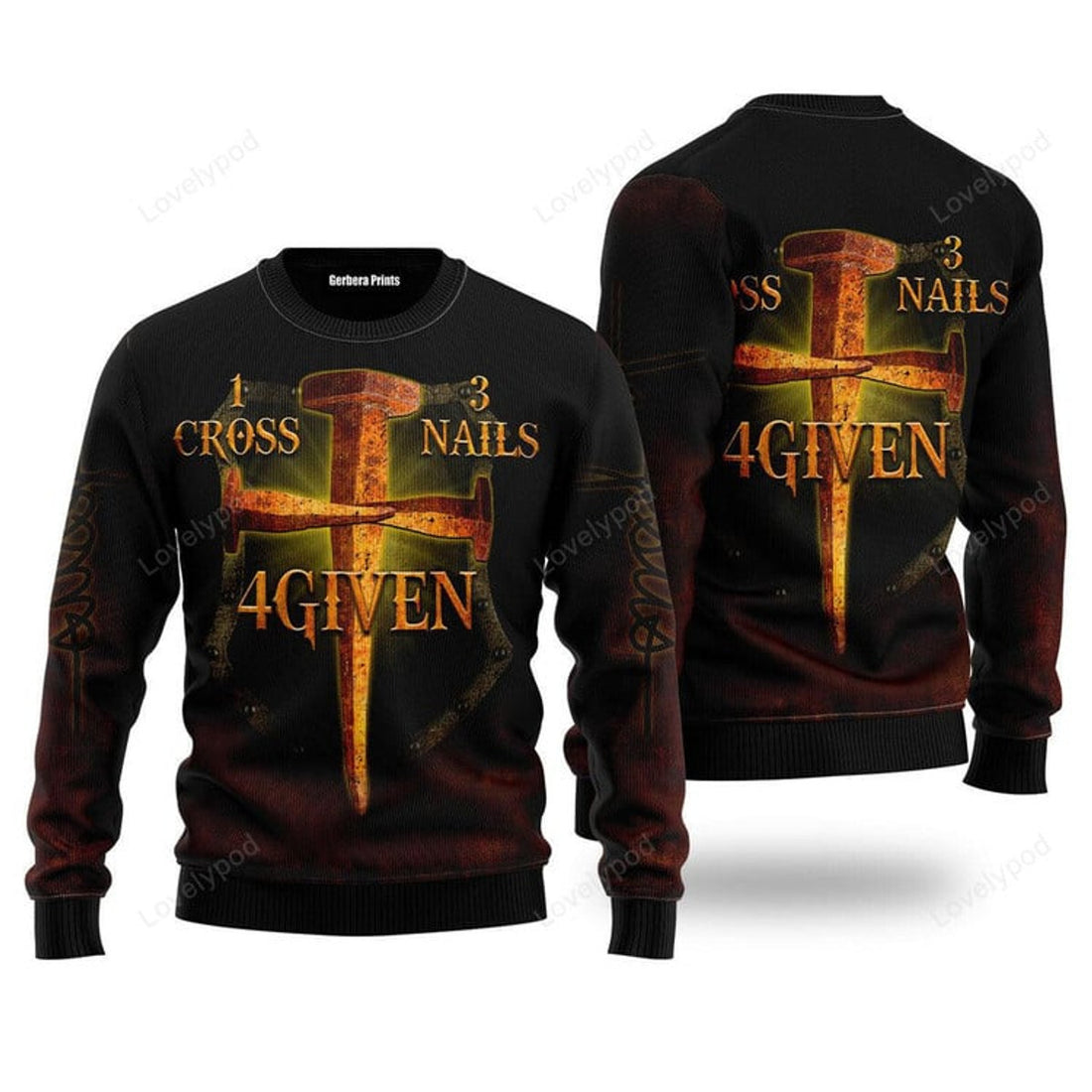 FUNSTUFFPRINT Jesus Ugly Christmas Sweater For Men & Women Ugly Sweater