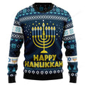 FUNSTUFFPRINT Happy Hanukkah Ugly Christmas Sweater for men and women Ugly Sweater