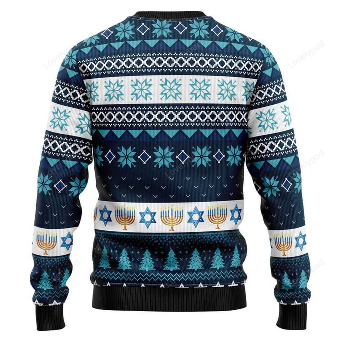 FUNSTUFFPRINT Happy Hanukkah Ugly Christmas Sweater for men and women Ugly Sweater