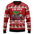 FUNSTUFFPRINT Hippie Car Merry Christmas Ugly Christmas Sweater, Christmas shirt Ugly Sweater