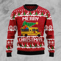 FUNSTUFFPRINT School Bus Merry Christmas Ugly Christmas Sweater for men and women, Christmas shirt Ugly Sweater