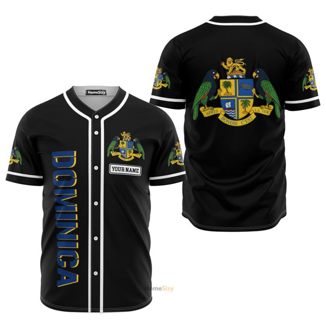 Custom Name Dominica - Personalized Baseball Jersey