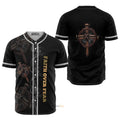 Christian Jesus Faith Over Fear Smoke Black - Baseball Jersey