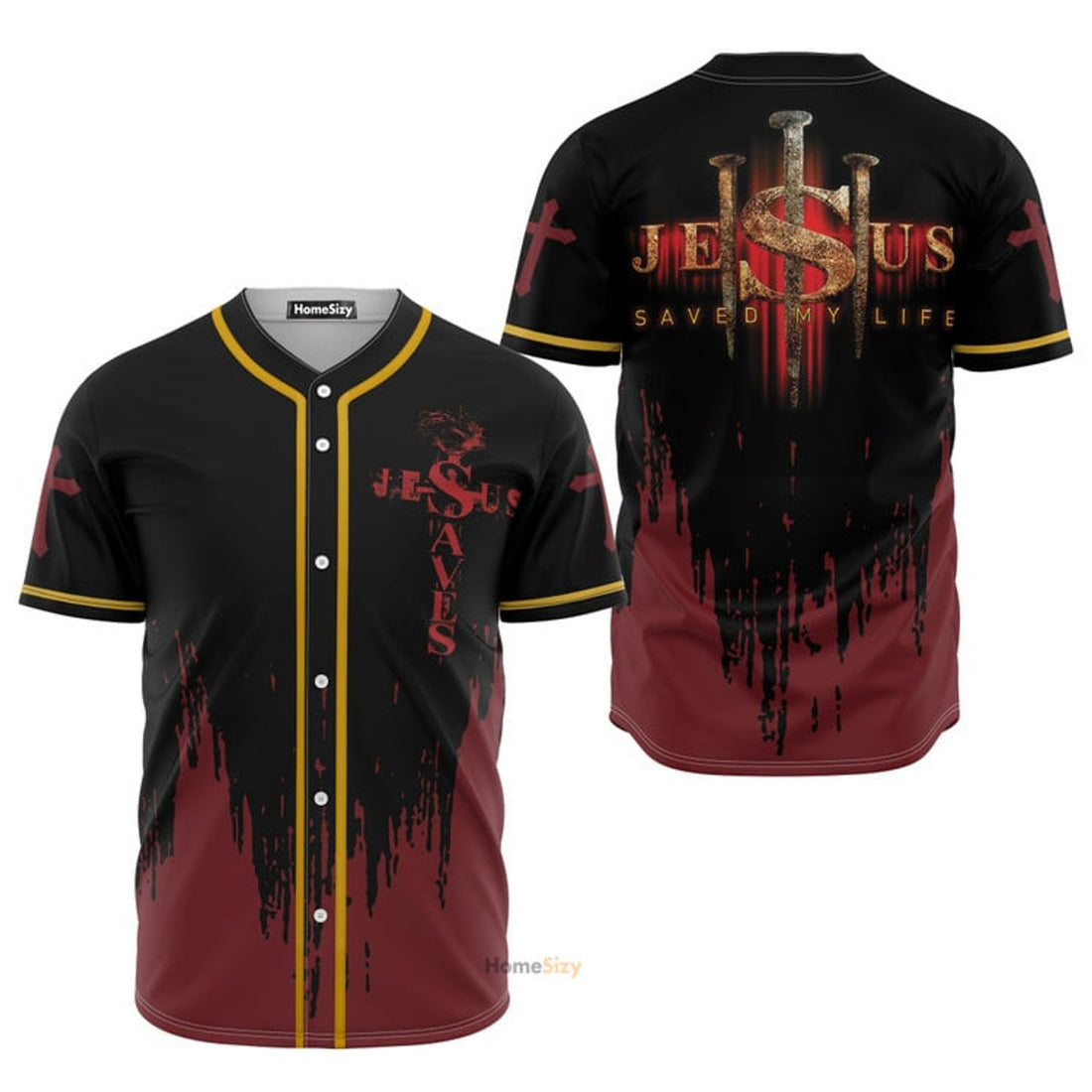 Jesus Saved My Life - Baseball Jersey