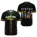 Black Girl Magic Sistas Afro Women Juneteenth - Baseball Jersey