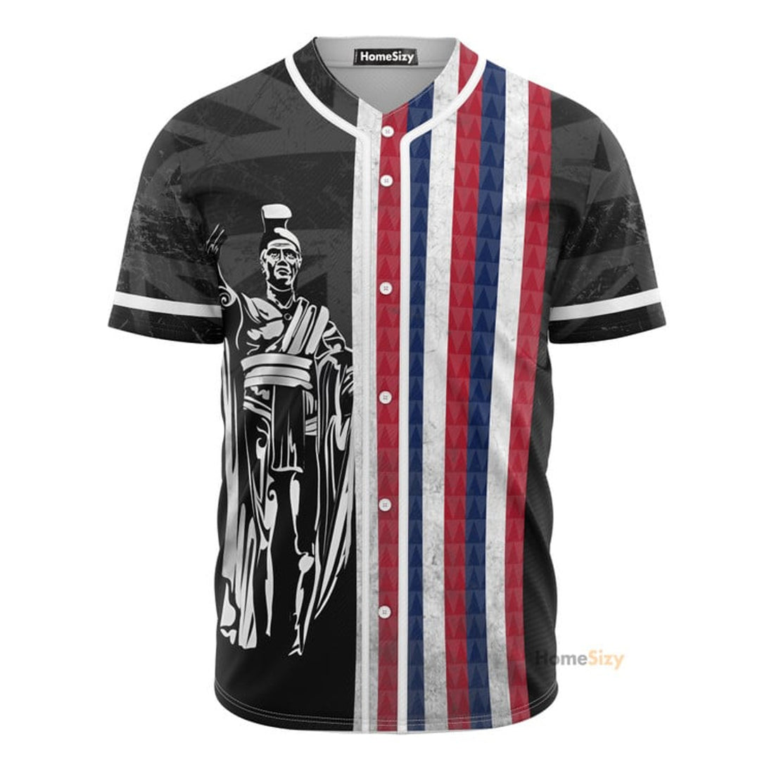 Hawaii Map Flag Kanaka King Kamehameha - Baseball Jersey