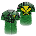 Hawaiian Polynesian Green - Baseball Jersey