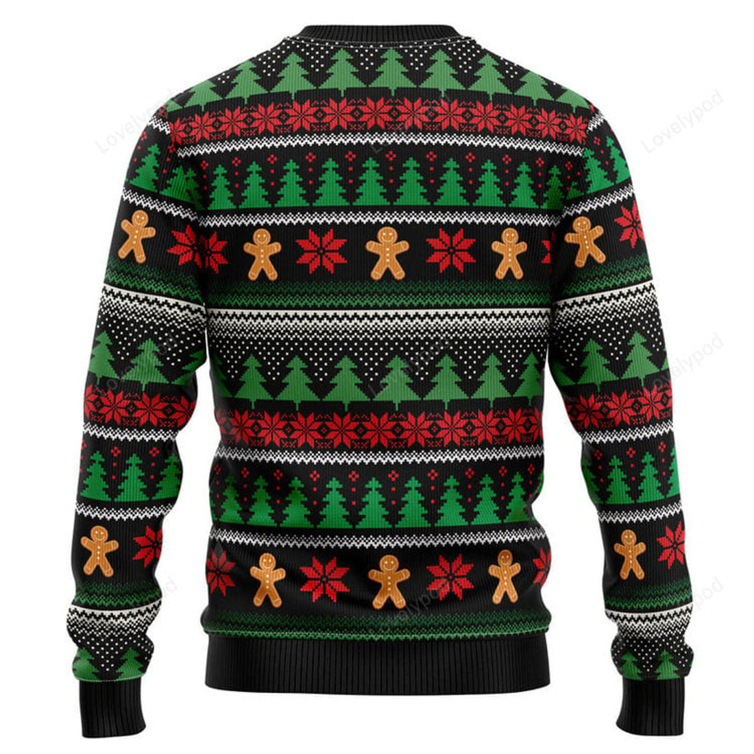 FUNSTUFFPRINT Gingerbread Man Ugly Christmas Sweater for men and women Ugly Sweater