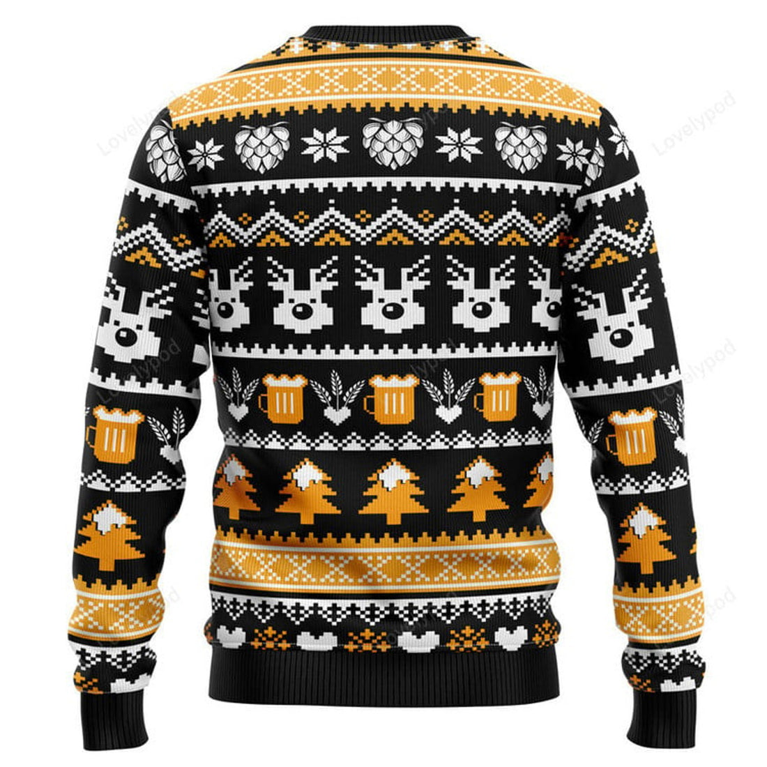 FUNSTUFFPRINT Wonderful Time For A Beer Ugly Christmas Sweater for men and women Ugly Sweater