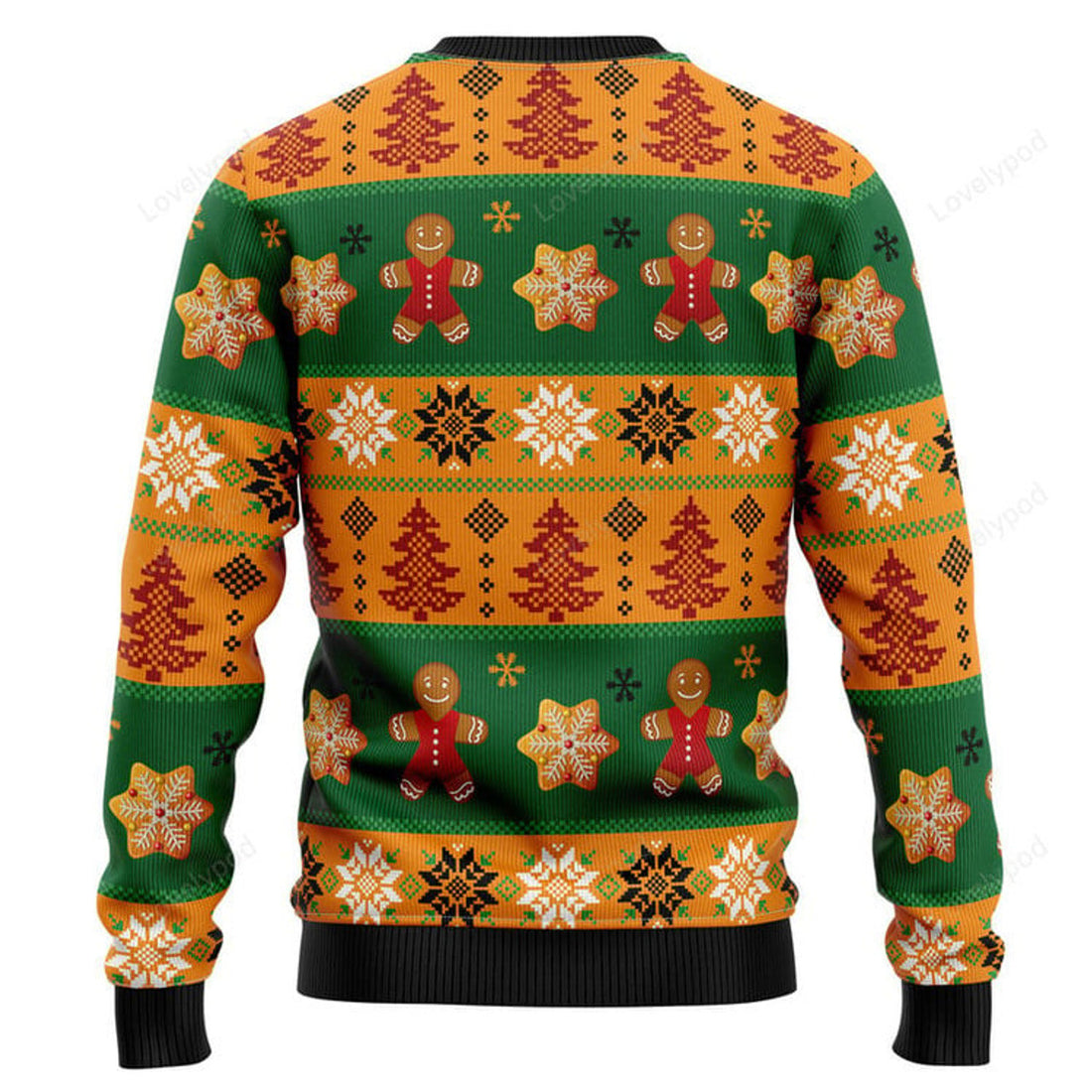 FUNSTUFFPRINT Oh Snap Gingerbread Ugly Christmas Sweater Ugly Sweater