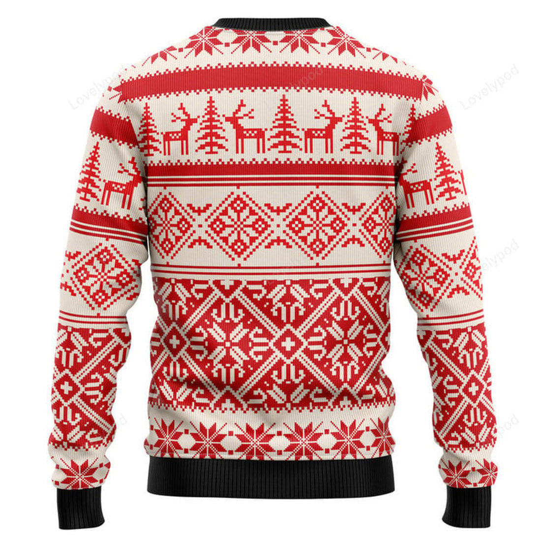 FUNSTUFFPRINT Photo Merry Christmas Golden Retriever Ugly Christmas Sweater Ugly Sweater