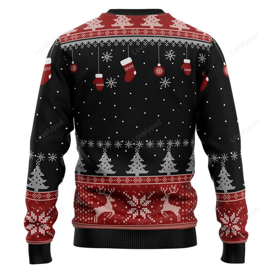 FUNSTUFFPRINT Nutcracker Christmas Tree Ugly Christmas Sweater for men and women Ugly Sweater