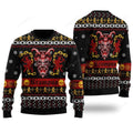 FUNSTUFFPRINT Krampus Horror Ugly Christmas Sweater For Men & Women Ugly Sweater